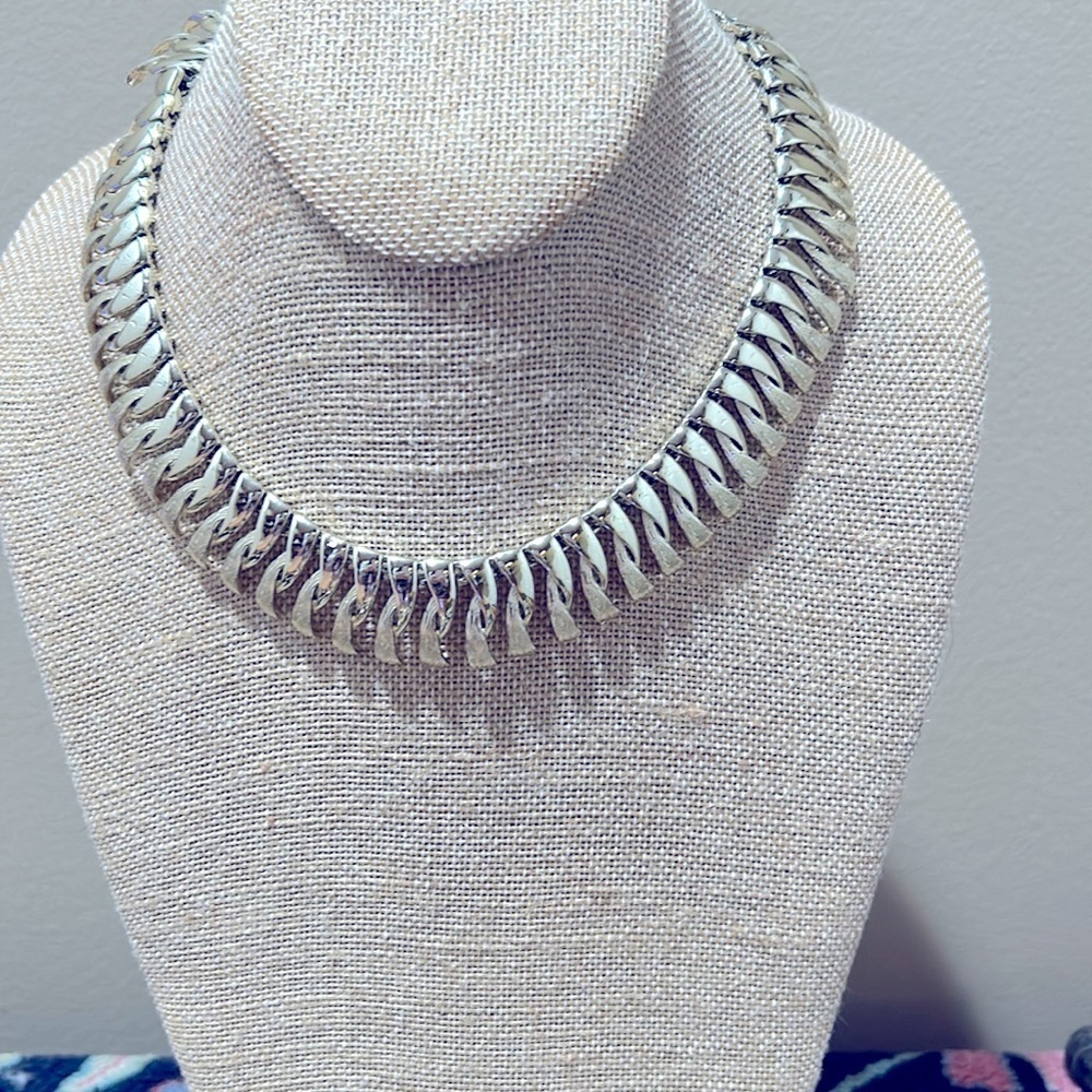 Monet Necklace “A Treasure from Mom’s Collection).  Silver Toned  Beautiful